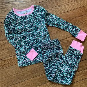 NEW Girls Cheetah Leopard Print Cotton Pajama Set
